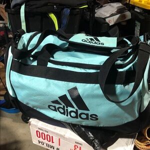 adidas Aqua Blue & Black Sports Duffel Size 22”x10”x10”